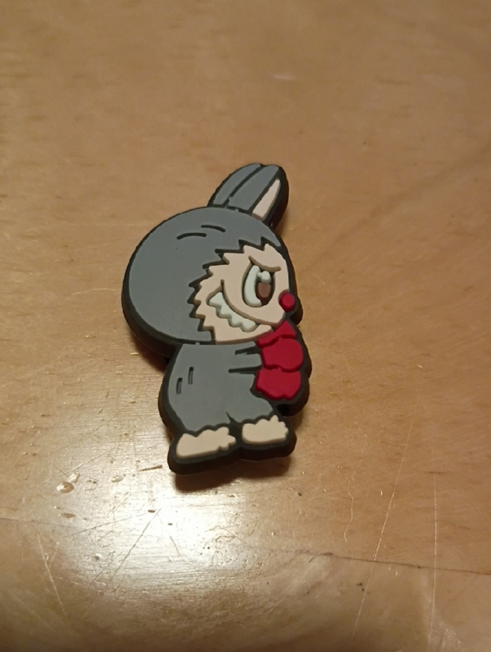 10 for $10 Jibbitz Croc Charms - Labubu Monster Grey with Red Gloves - New